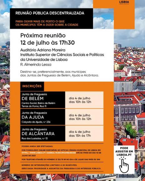 Reunião Pública Descentralizada da Câmara Municipal de Lisboa