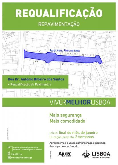 Repavimentação da Rua Dr. Ribeiro dos Santos
