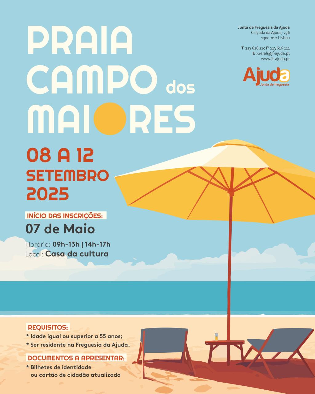 Abertura de inscrições Praia Campo dos Maiores