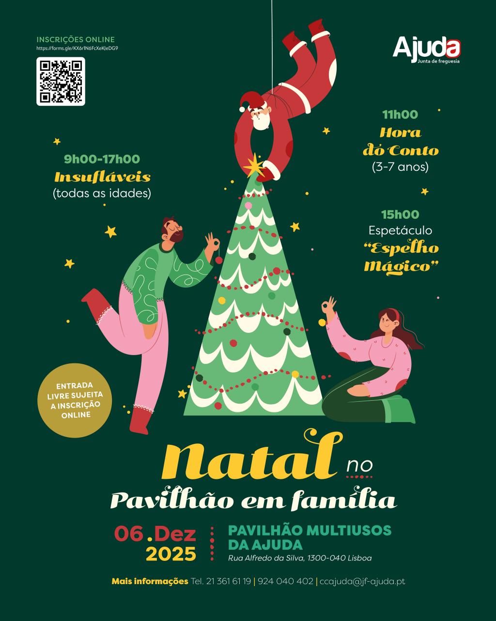Inscrições Natal no Pavilhão em Família