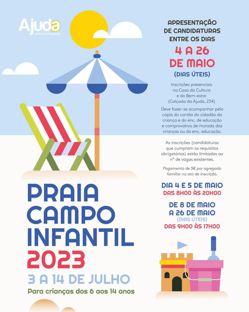 Inscrições para a Praia Campo Infância